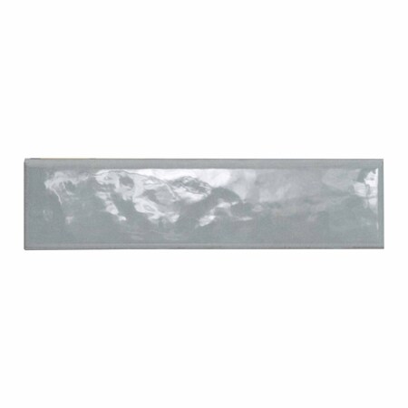 Renzo Sky Bullnose SAMPLE Glossy Ceramic Wall Tile